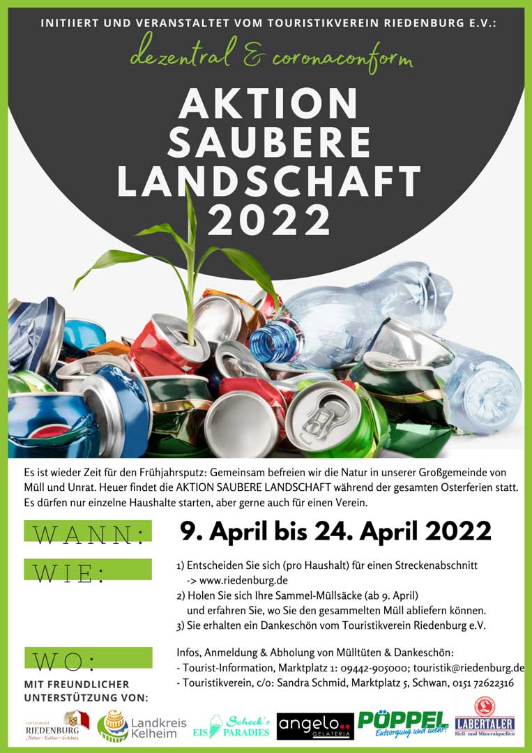 Aktion Saubere Landschaft (Plakat/Grafik: Stadt Riedenburg)