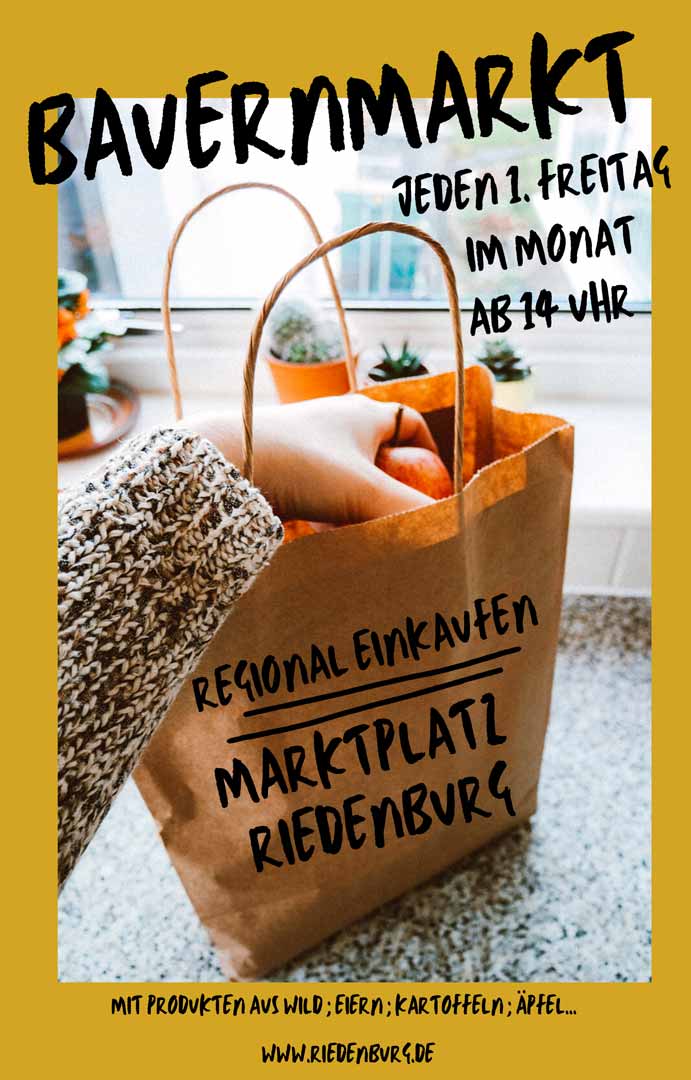 Bauernmarkt Plakat (Grafik/Foto: Stadt Riedenburg)