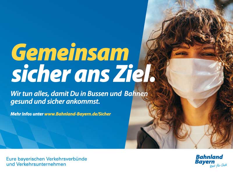 BEG Kampagne Gemeinsam sicher ans Ziel (Foto/Grafik: Bayerische Eisenbahngesellschaft (BEG))