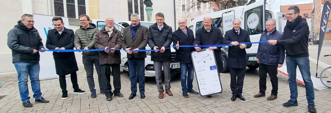 Bei der Auftaktveranstaltung am Freitag (25.02.) in Neustadt wurde der On-Demand-Service vorgestellt. (Foto: Lukas Sendtner/Landratsamt Kelheim)
