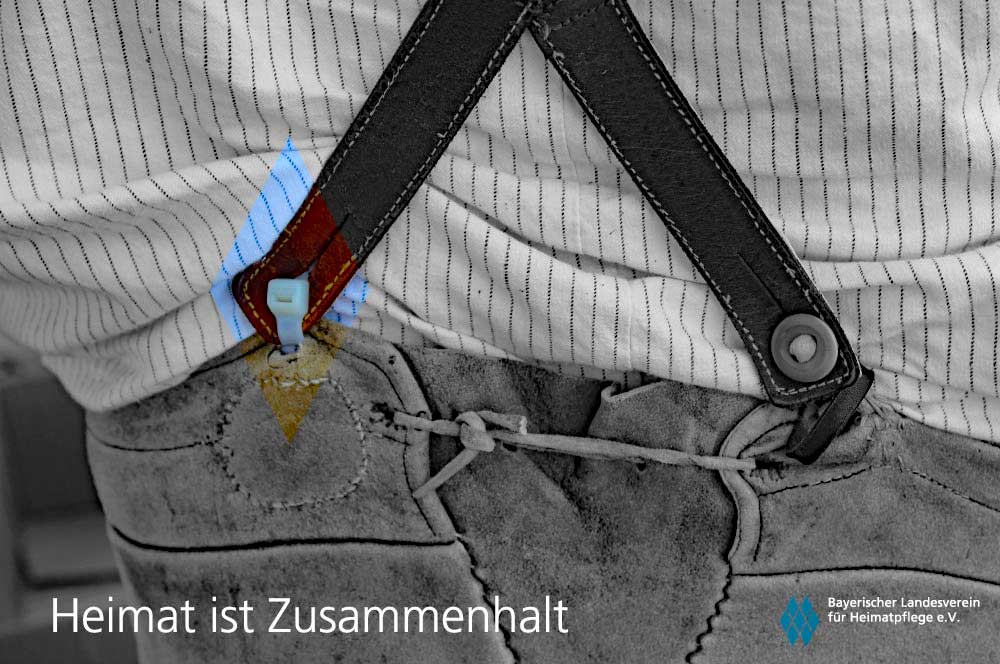 Bildmotiv einer Postkartenserie des Bayerischen Landesvereins für Heimatpflege: „Heimat ist Zusammenhalt“. (Foto: Bayerischer Landesverein für Heimatpflege e.V.)