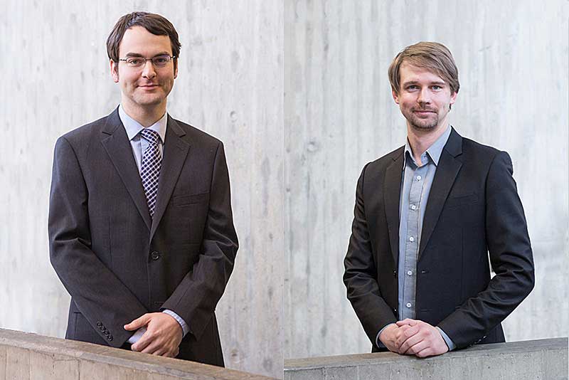 Prof. Dr. Christoph Lehner (links) und Prof. Dr. Christoph Engel (rechts) (Foto: Universität Regensburg/Margit Scheid)