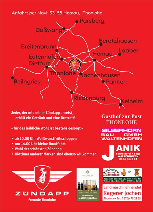 Flyer Zündapp-Treffen (Foto/Grafik: Gschrei)