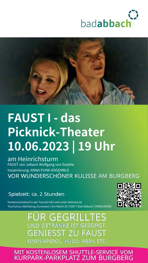 Plakat zur Theaterveranstaltung auf dem Burgberg (Foto/Grafik: Marktgemeinde Bad Abbach)