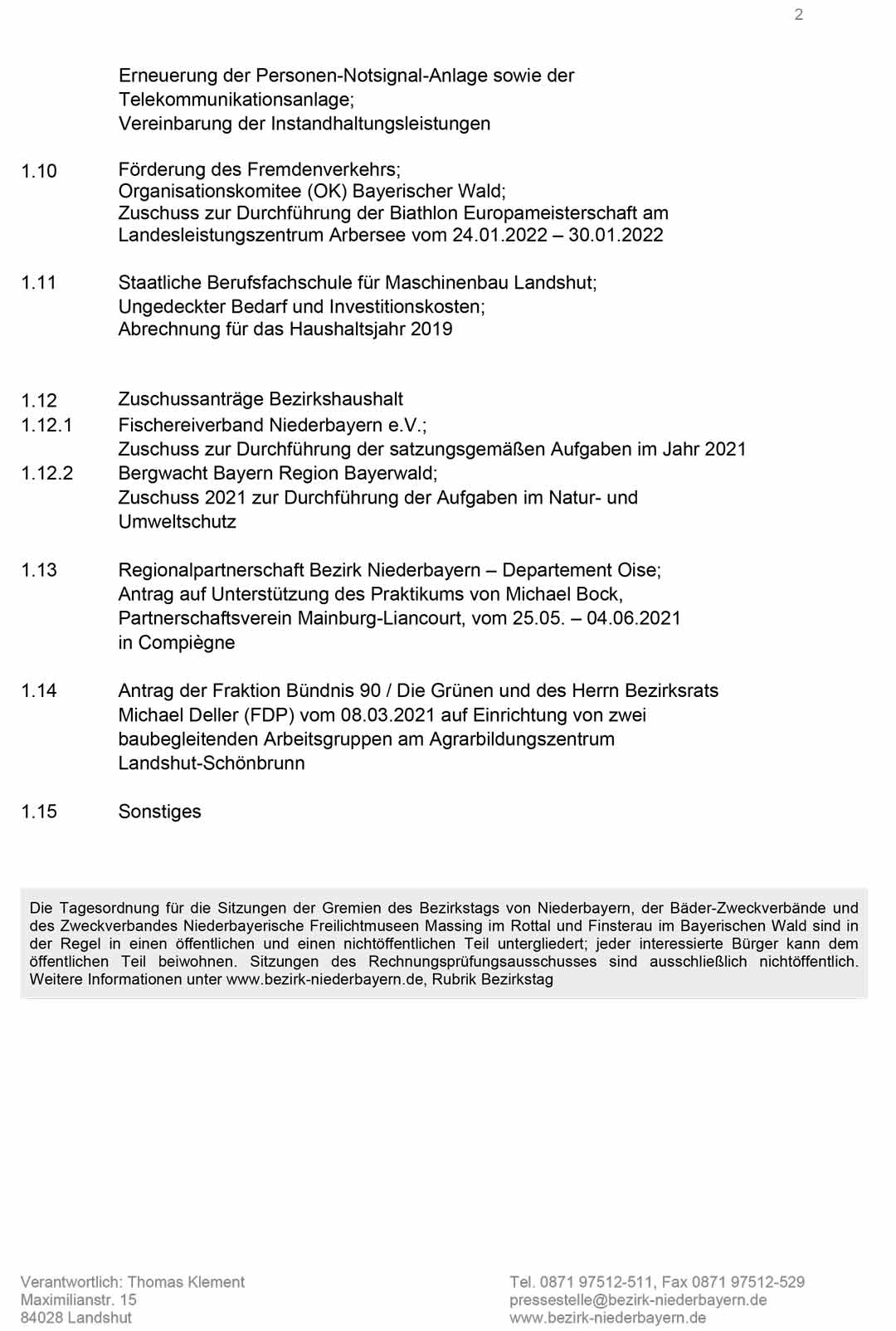 Bezirksausschusssitzung 25.05.2021 Seite 2 (Grafik: Berzirksregierung Niederbayern)