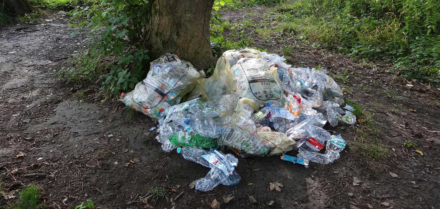 Selbst Plastikmüll wird von dieser verantwortungslosen Sorte von Menschen abgelagert (Foto: Franziska Jäger/VöF)