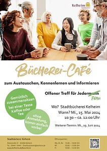 Plakat Buechereicafe (Grafik: Stadt Kelheim)